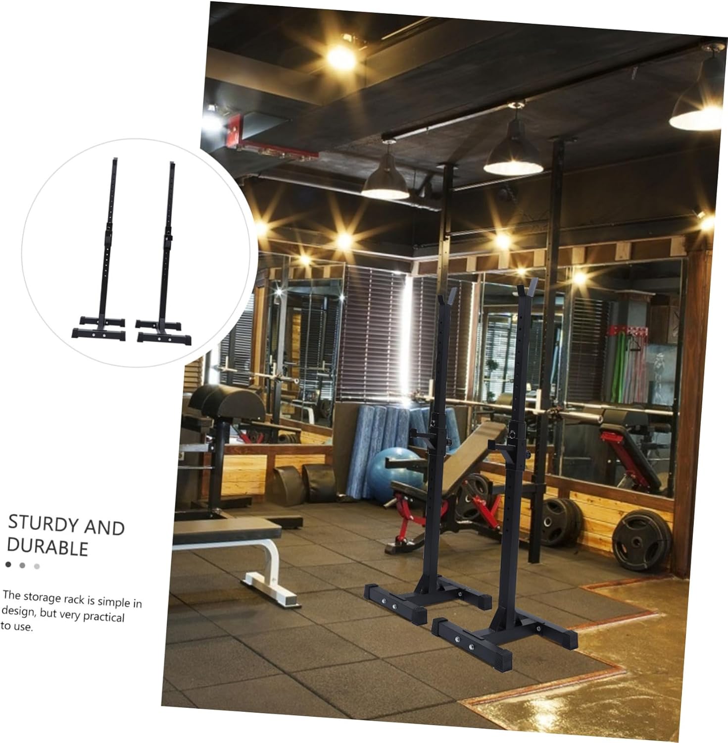 Yardwe Ergonomic Barbell Stand Squat Racks for Home Dumbbell Storage Workout Rack Fitness Supply