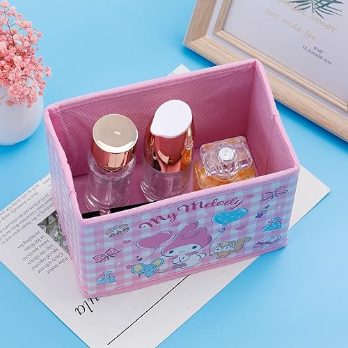 Miniatura 6 de QUQMDKL Cajas de almacenamiento Kawaii Kitty de tela Kumi con tapas, organizadores de gatitos y gatos, cestas de almacenamiento de oficina