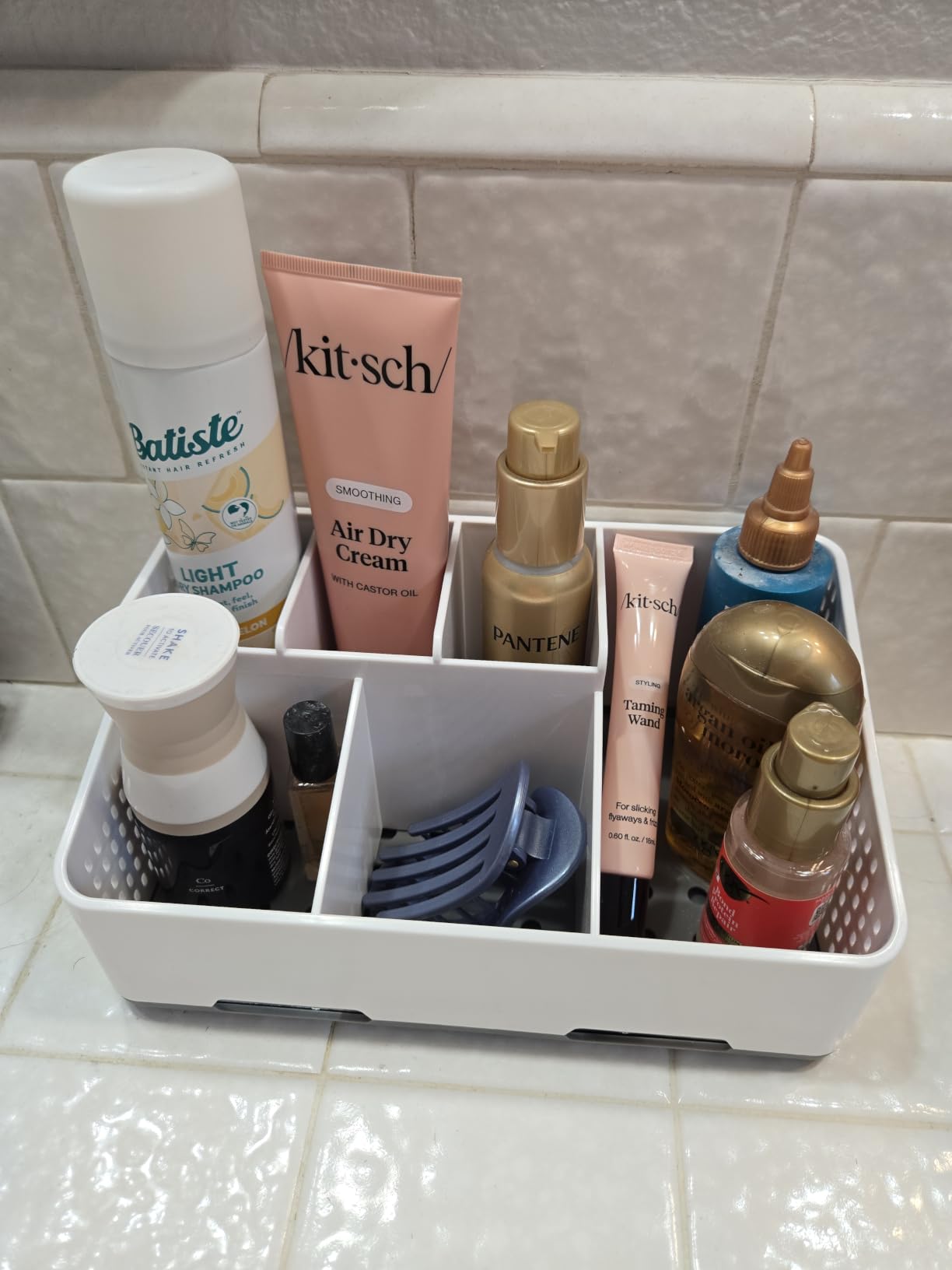 Customer photo of Bathroom Countertop Toothbrush Organizer
