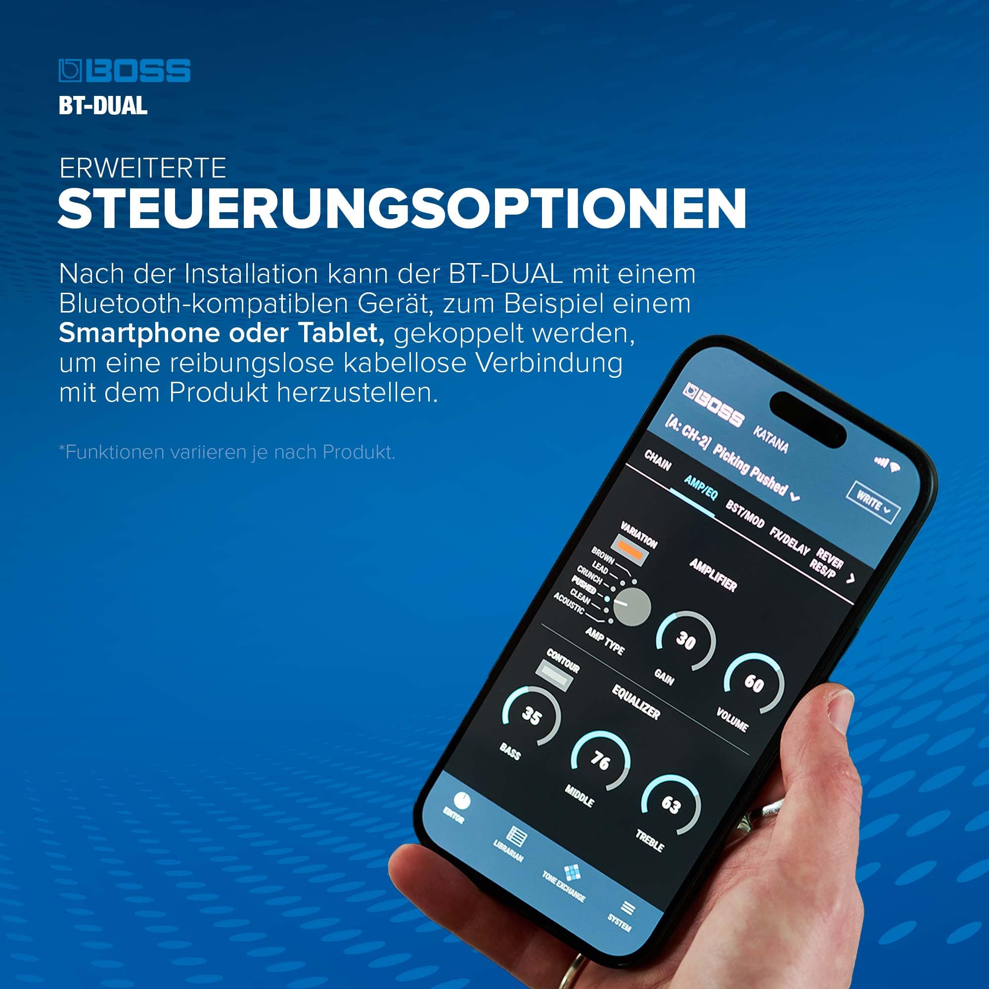 BOSS BT-DUAL | Bluetooth Audio MIDI Dual-Adapter | Erweitert Katana Gen 3, ME-90 und weitere kompatible BOSS und Roland Produkte um Bluetooth Audio und MIDI
