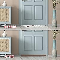 Vista 3 de Tope de corriente de 38" con peso para la parte inferior de puertas y ventanas, protector de corrientes de aire resistente a prueba de sonido