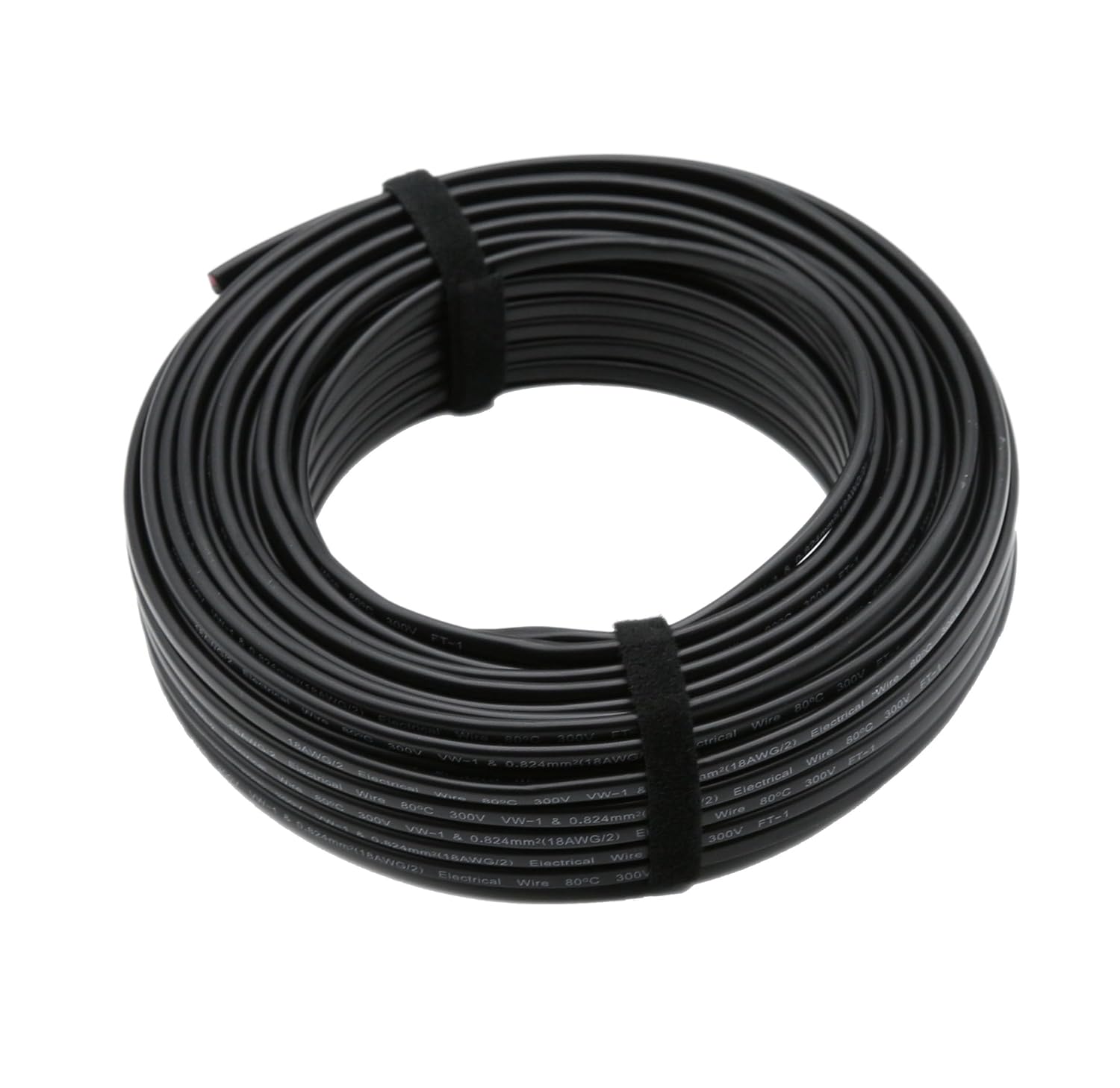 18 Gauge 2 Conductor Electrical Wire,18/2 Wire Low Voltage Electronic Device Wiring, Speaker Wire, LED Light Power Cord, Automotive (2C-18AWG, 100FT) Pure Copper Wire