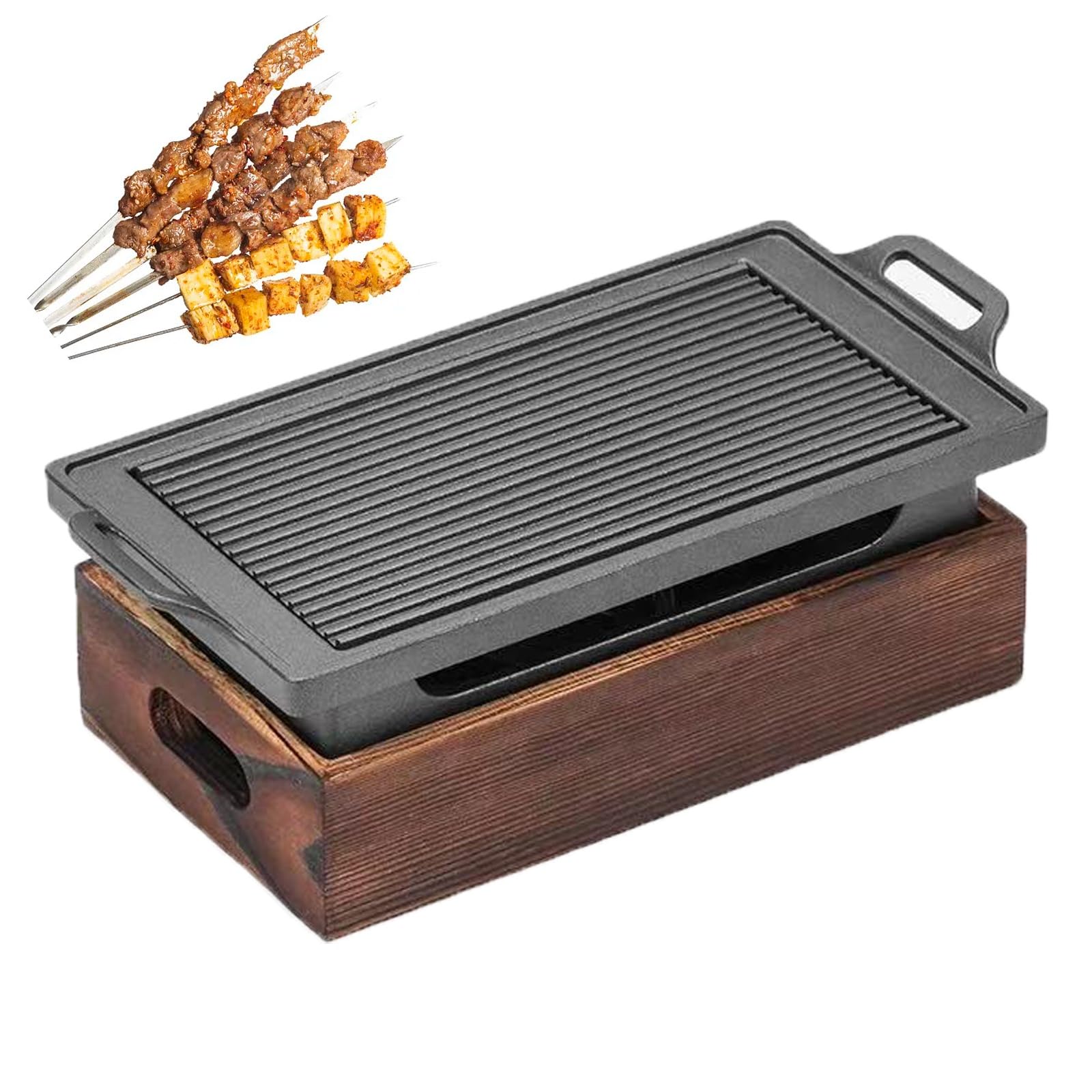 Griglia a carbone giapponese portatile, da tavolo, per campeggio, picnic, feste in giardino e barbecue al coperto, perfetta per riunioni di famiglia
