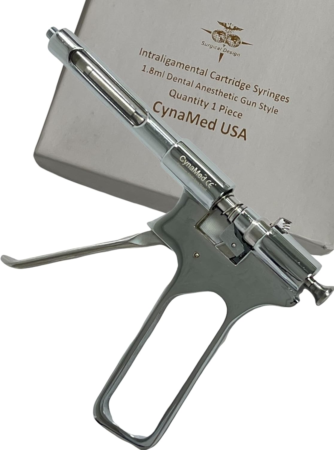 New Heavy Duty Dental Syringe Intraligamental Anesthetic Syringe 1.8ml Gun Style Cynamed