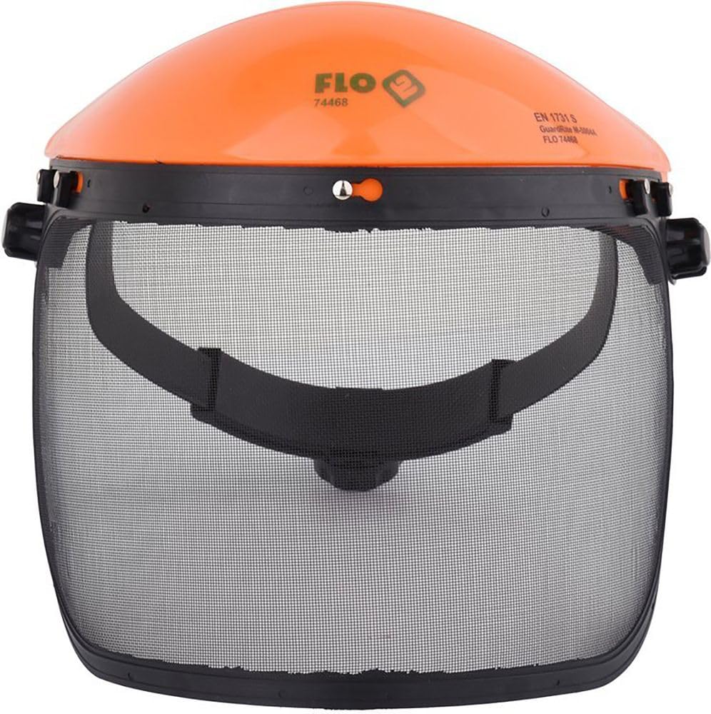 YATO Protección facial universal con rejilla protectora de metal, visera de malla para cortacésped