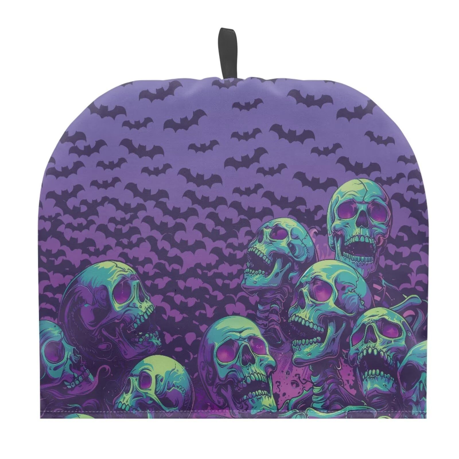Halloween Skull Bats Insulated Tea Pot Cover for English Tea Sets, Washable Dustproof Teapots Insulation &amp; Keep Warm, Breakfast Warmer for Kitchen Home Halloween Decor