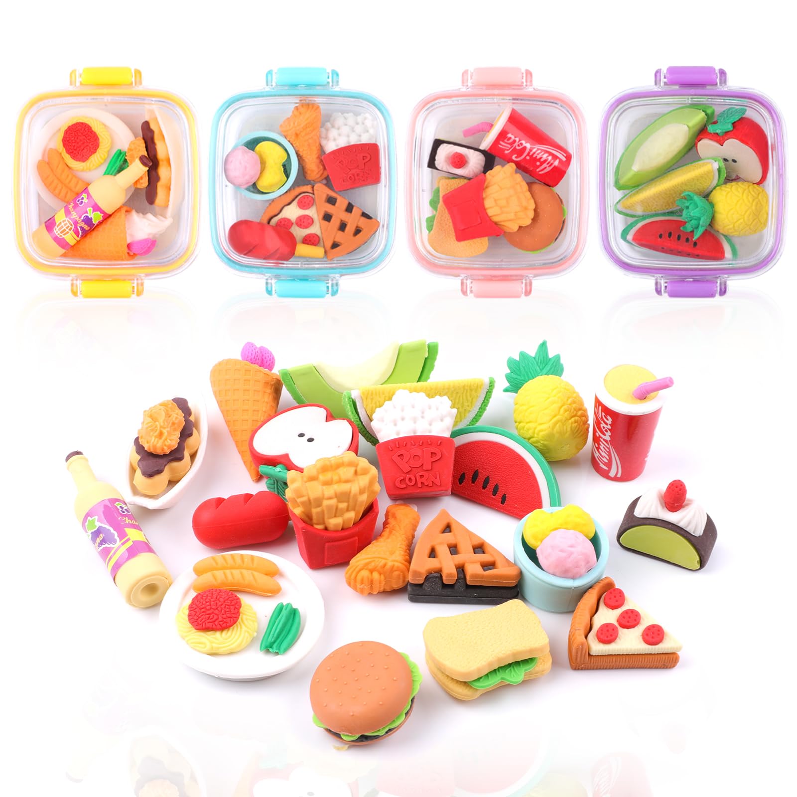 30 Pcs Radiergummi Kinder Radiergummi Tiere Set Radiergummi Lustig