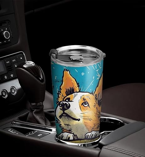 Miniatura 5 de ORCAE Regalos de Corgi de 20 onzas para los amantes de Corgi, regalos de café para los amantes del café, geniales, lindos perros Corgi, taza de café
