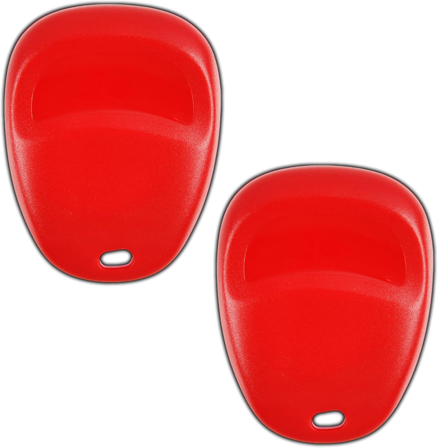 KeylessOption Key Fob Replacement for 2003 2004 2005 2006 2007 Chevrolet Chevy Silverado Suburban Tahoe GMC Sierra Yukon Cadillac Escalade Hummer H2 Keyless Remote, 3-Button LHJ011 Red - 2 Pack