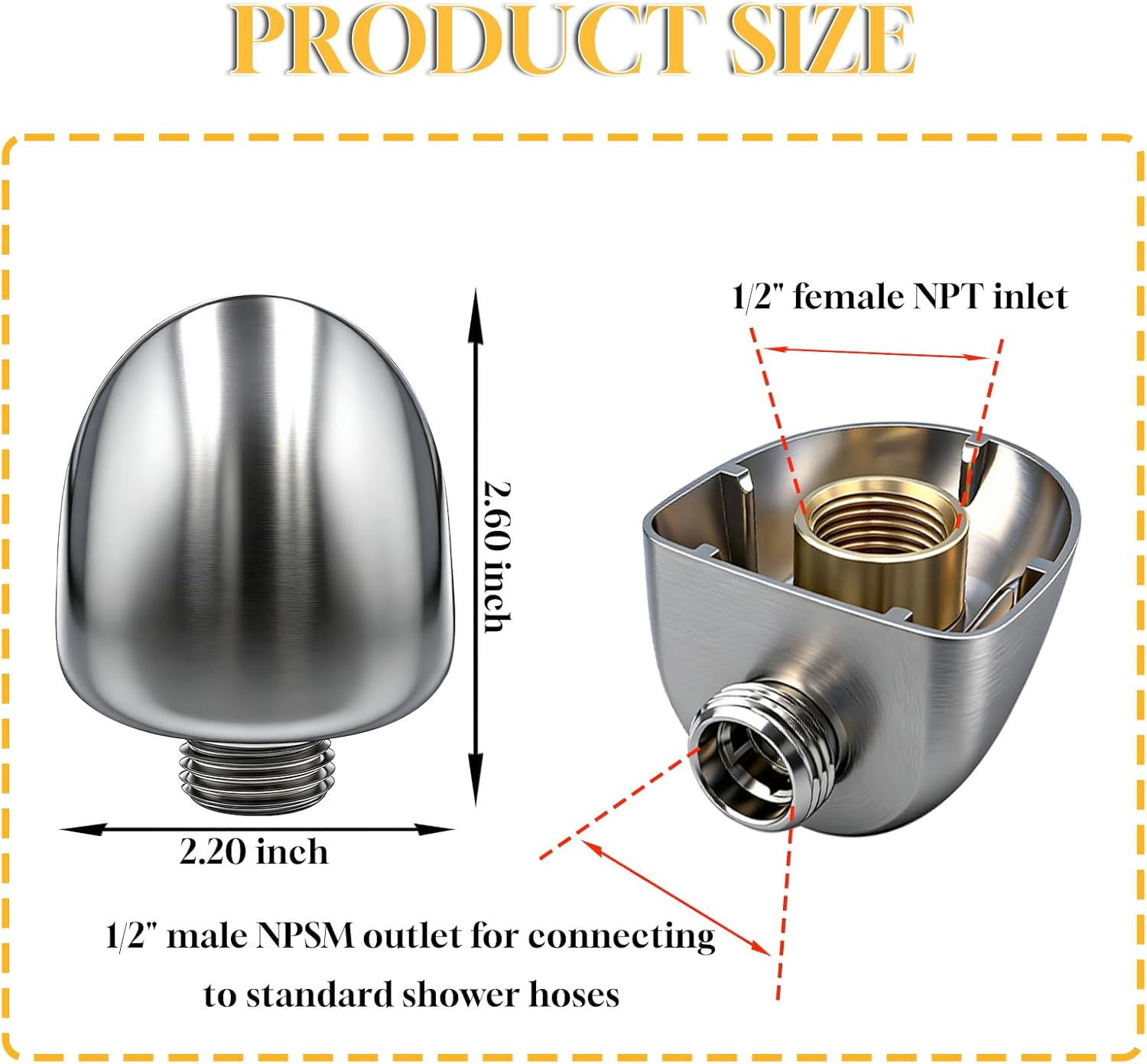 50560 Wall-Mount Supply Wall Elbow for Hand Held Shower, Brushed Nickel