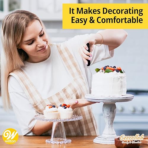 Miniatura 4 de Wilton - Juego de espátulas para decoración de tartas juego de 3 herramientas de decoración de tartas espátulas de hoja de acero inoxidable para uso