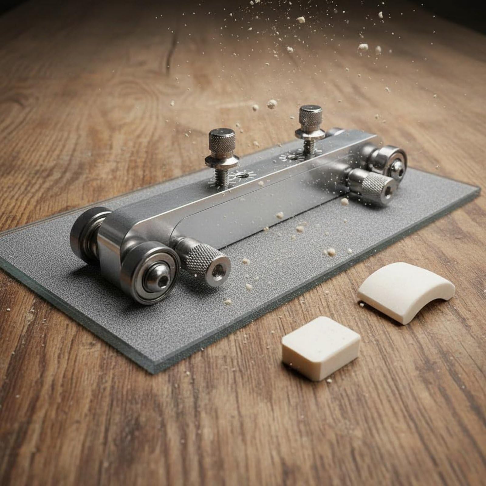 Lima Capotasto Ponte Chitarra Basso Strumento Liuteria Rettifica Regolabile Sanding Squadratura con Movimento Stabile in Lega di Alluminio Adatta per, Nero