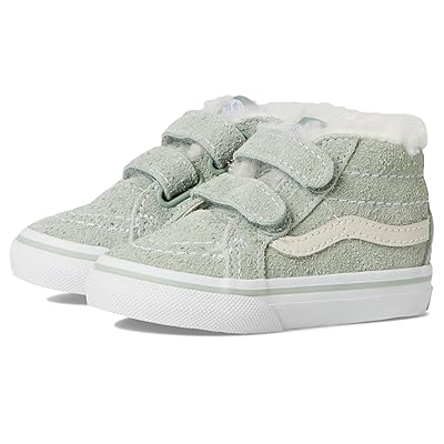 Vans Kids Sk8 Mid Reissue V (Infant/Toddler) Kids Shoes Suede Sherpa Gray Olive