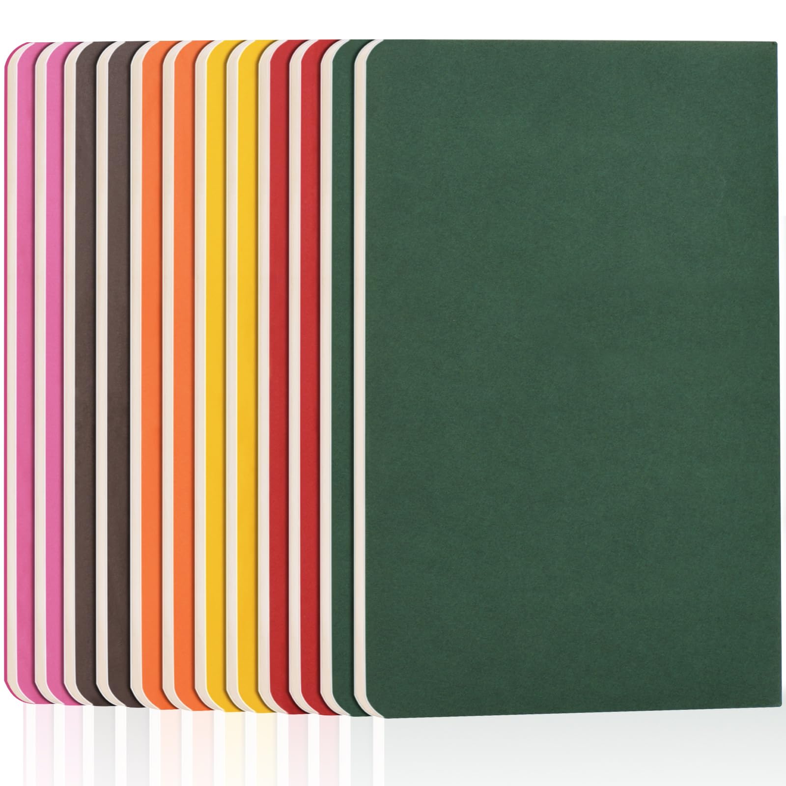 ZCZN A5 Lined Notebooks, 12-Pack, 60 Pages Each, Soft Cover Note Pads Set, 6 Vibrant Colours - Ideal for School, Study, Note-TakingThe Forest Stewardship Council