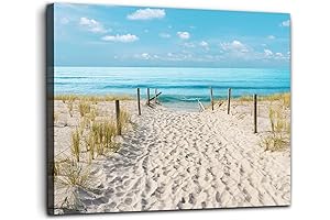 Siozoxis Beach Print Wall Art - Tranquil Coastal Canvas Decor for Your Home