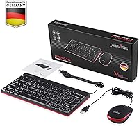 Vista 7 de Perixx PERIDUO-212 ES Teclado y ratón pequeños con Cable, 12 Teclas Multimedia, Negro, Configuración Española