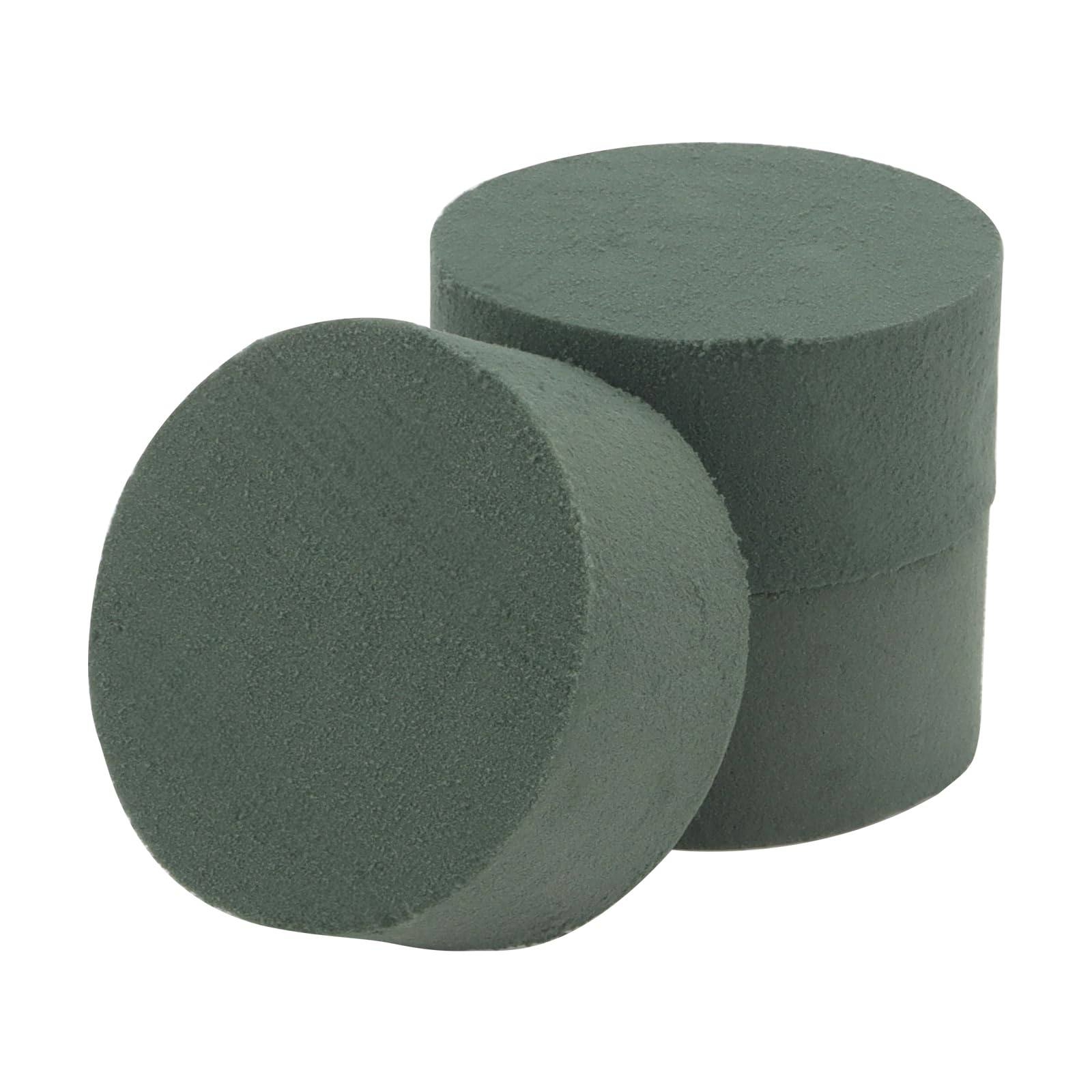 30 PCS 8cm/3 Inch Round Dry Floral Foam Blocks, Green Artificial Florist Sponge Brick for DIY Craft Wedding Flowers - Image 3