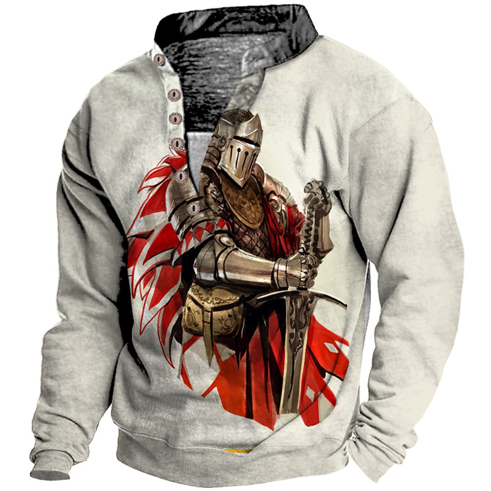 XINTAYEL Camiseta De Manga Larga Con Estampado 3D De Caballero