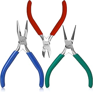 Mr. Pen- Jewelry Pliers, 3 Pack, Jewelry Making kit, Pliers for Jewelry Making, Mini Pliers, Wire Cutters for Jewelry Making, Chain Nose Pliers, Craft Pliers, Earring Pliers