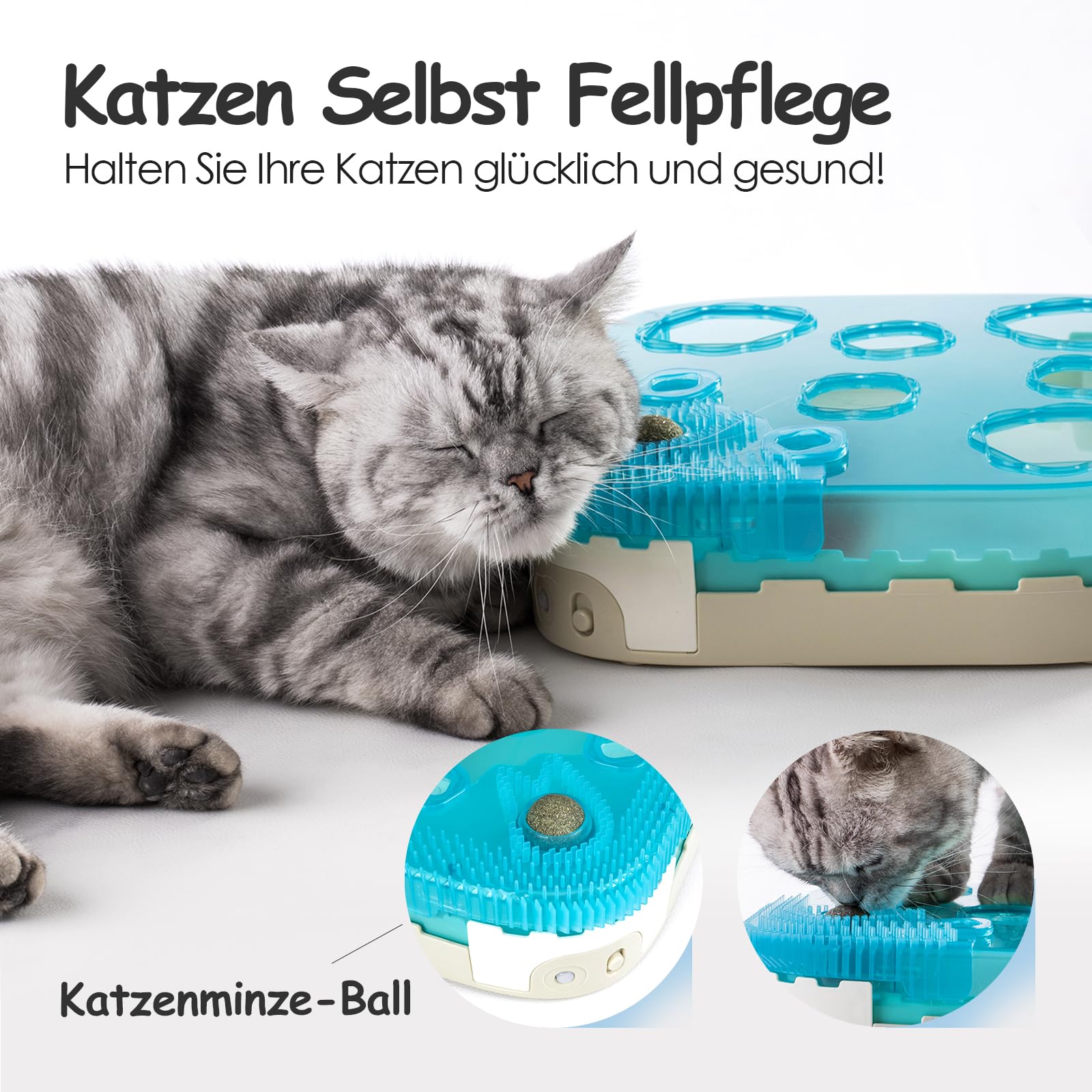 Migipaws 7-in-1 interaktives Katzenspielzeug – Das ultimative Spielzeug für Katzen mit Bewegungssensor, LED-Nachtmodus, Reizstab, Katzenminze-Ball und Schaumstoffbällen für gelangweilte Wohnungskatzen
