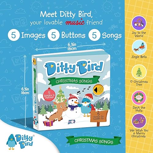 Miniatura 8 de Ditty Bird Libro de Rimas Infantiles en Español Edición Navideña  Libros Musicales Bilingües para Niños, Inglés y Español  Libros sonoros divertidos
