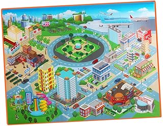 WOFASHPURET Almofada De Chão Infantil Almofadas De Brincar Para Crianças Tapete De Brincar Tapetes Para Crianças Tapetes Infantis Tapete De Brincar Da Cidade Tapete De Brincar Da Vida