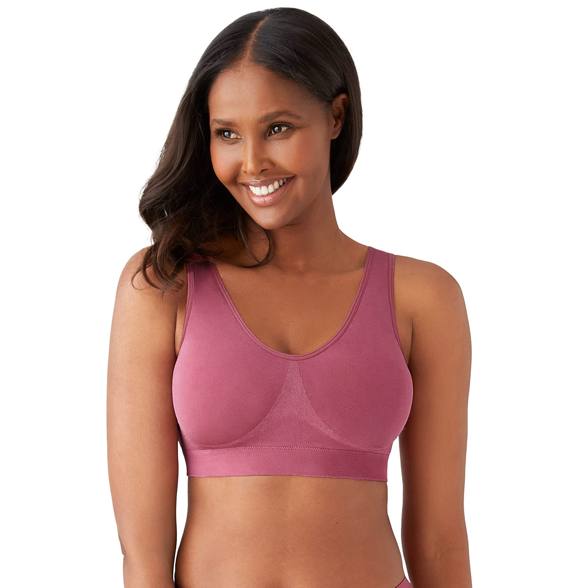Wacoal Women's B-Smooth Bralette Bra, Rose Wine, 32