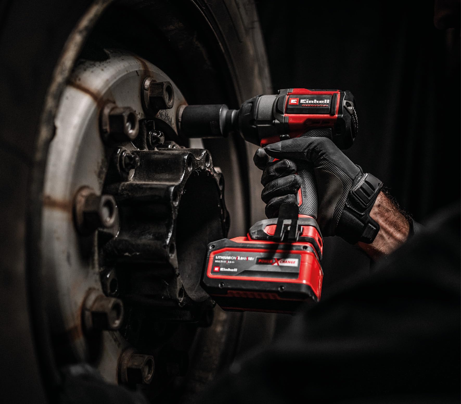 Einhell Professional Trapano a percussione a batteria TP-CW 18/750-C Li BL-Solo PXC (18 V, coppia 750 Nm, funzione di arresto automatico, Brushless, mandrino esagonale, batteria esclusa)