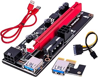 PCI-E Riser 009S 16X extensor PCI-E Riser USB 3.0 placa gráfica dedicada PCIE cabo adaptador de cartão tesyke
