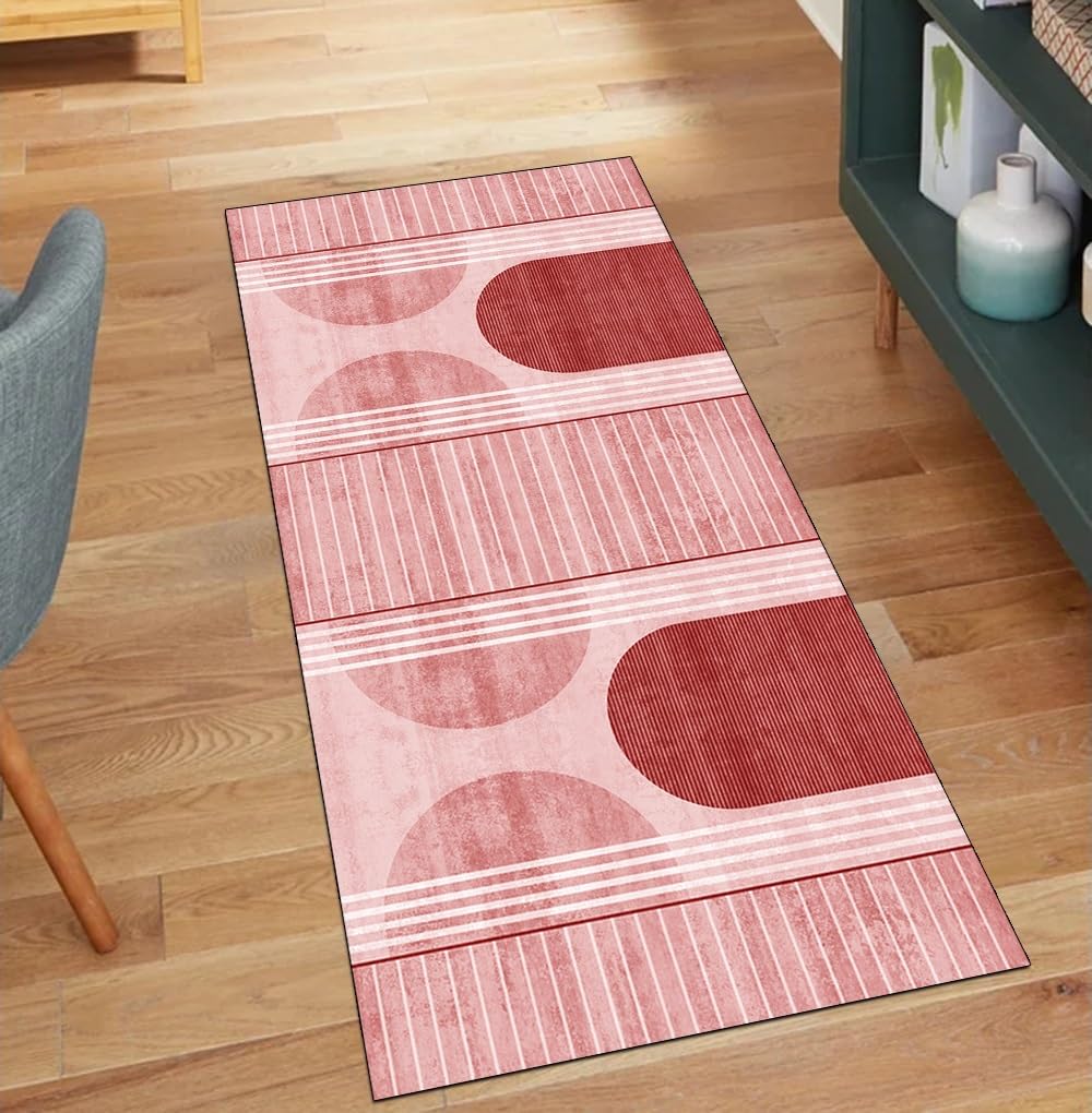 Alfombra de pasillo lavable antideslizante 50x300 cm alfombra cocina roja