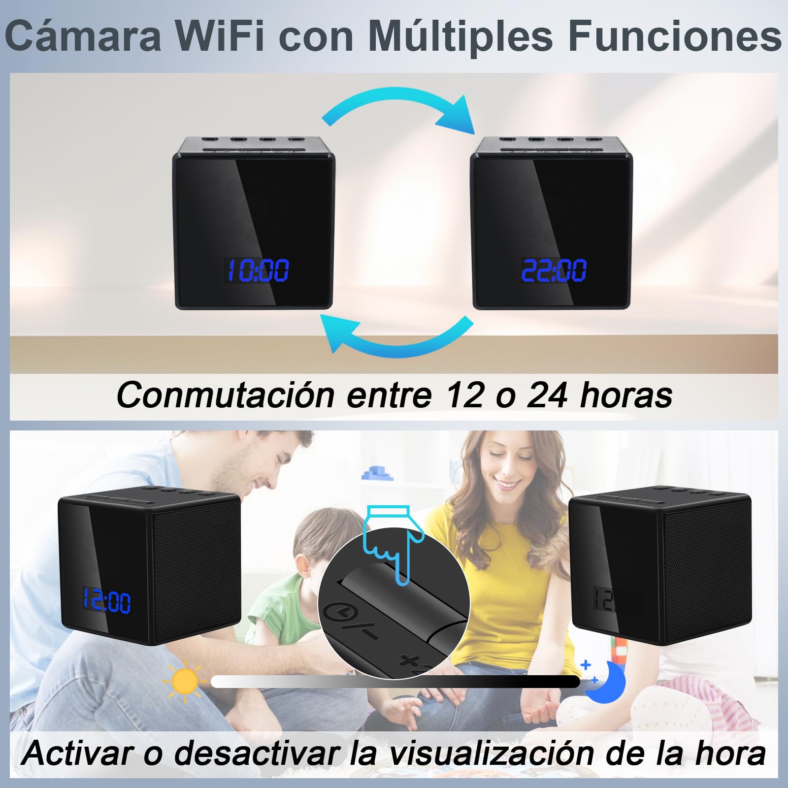 LXMIMI Cámara Oculta WiFi 2,4&5G, Mini WiFi Espía Cámara HD 1080P