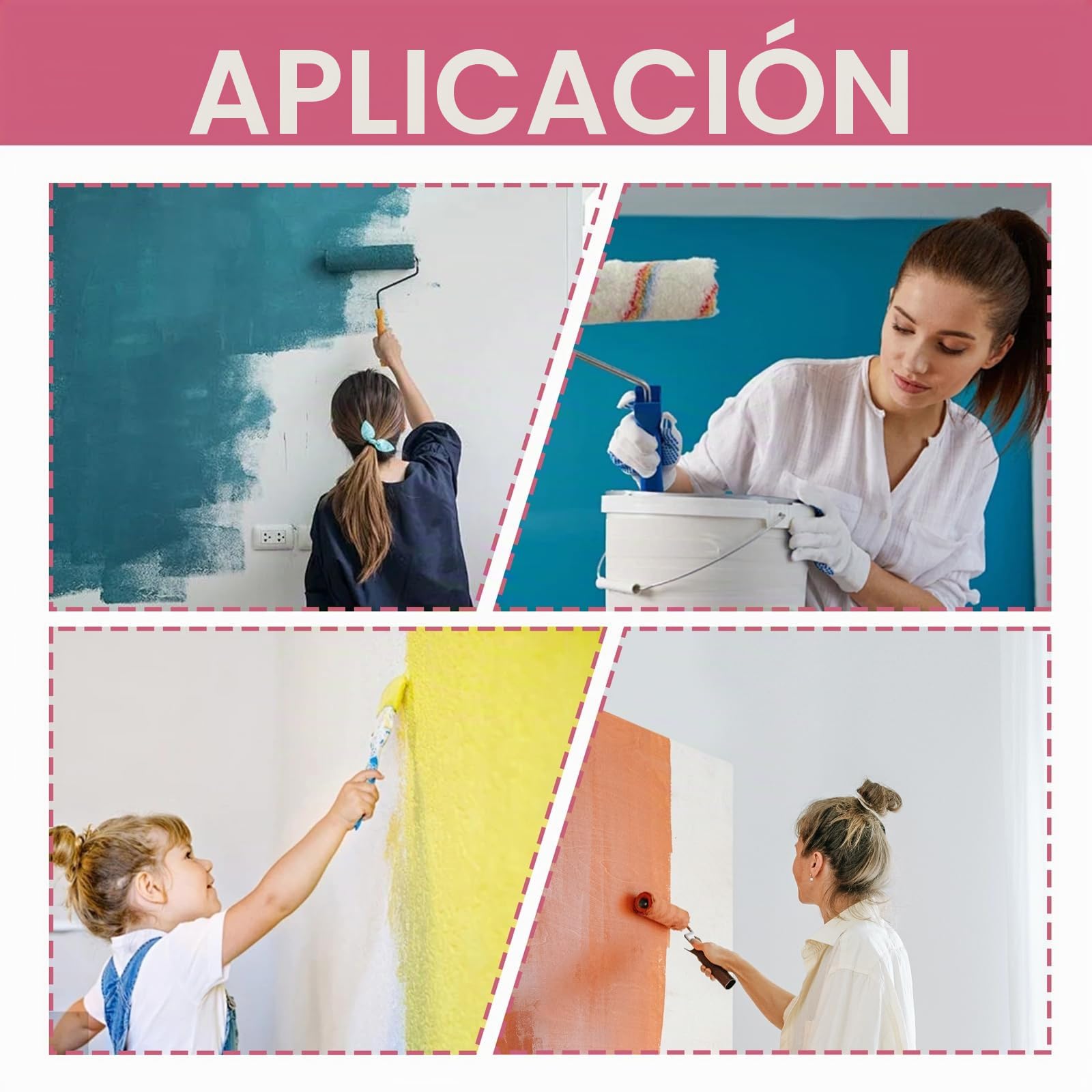 6 latas de metal vacías con tapa a presión, 1000 ml, lata de color, latas de conservas, recipientes de pintura para el hogar y la oficina