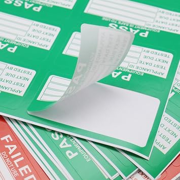 550Pcs PAT Testing Stickers - 500Pcs Pass, 50Pcs Failed - 50x25mm PAT Labels Appliance Testing Labels