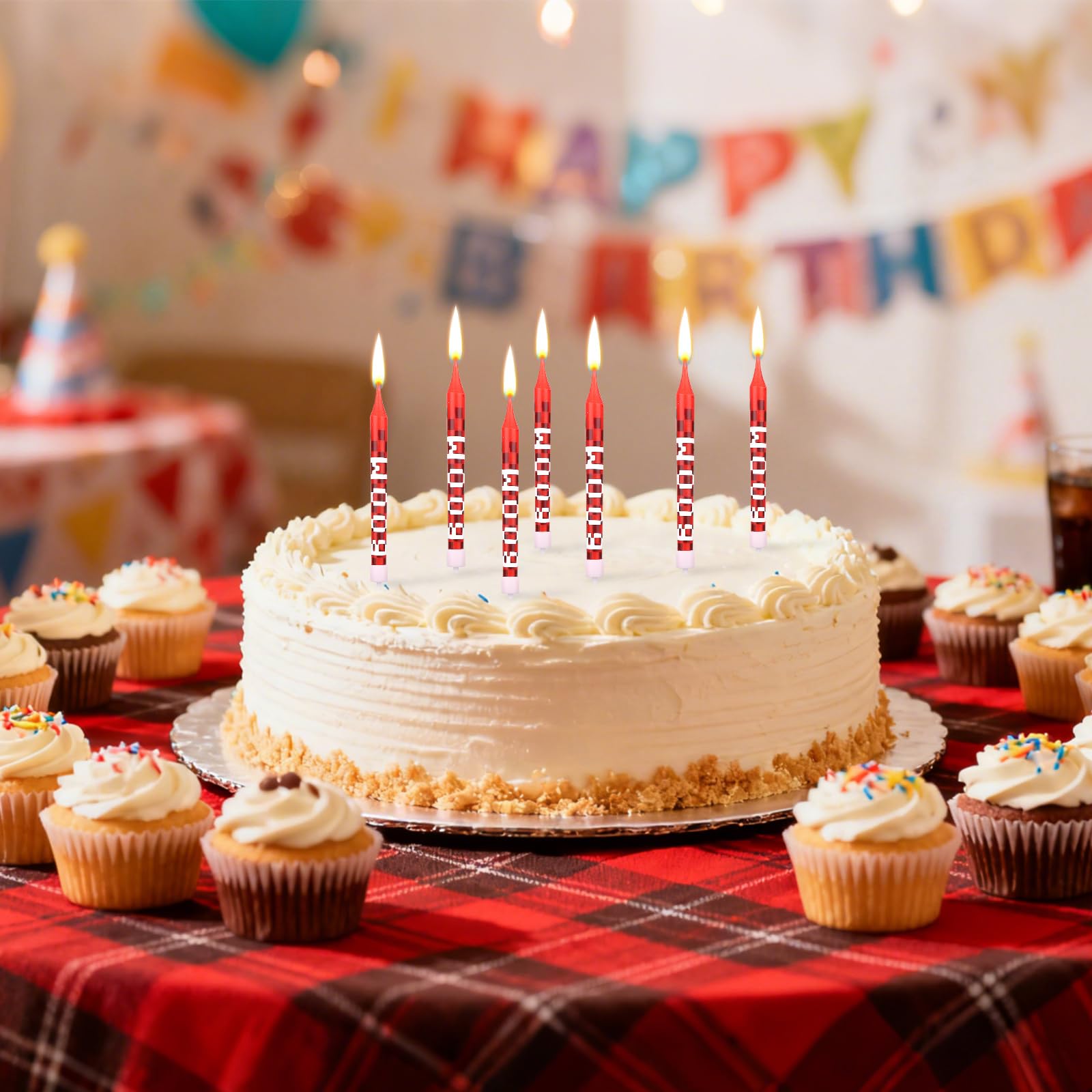 12 Bougies D'Anniversaire Pixelisées - Torches Créatives Pour Gâteau, Thème Dessin Animé / Jeux Vidéo | Décoration Fête, Mariage, Remise De Diplôme