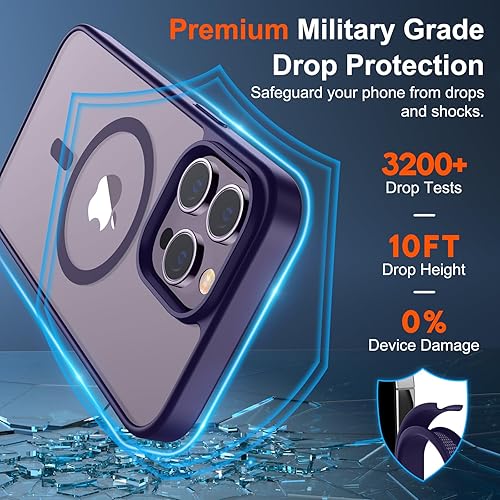 Miniatura 220 de SUPFINE Funda magnética para iPhone 11 (compatible con MagSafe) (protección contra caídas de grado militar), translúcida mate a prueba de golpes