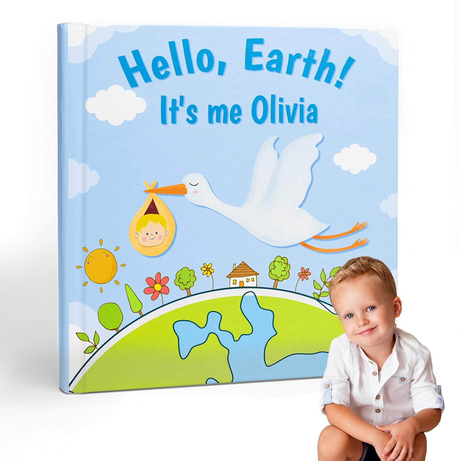 UBJVA Personalized Baby Book Custom Children Story Book with Name Gifts for Baptism Christening Birthdays Naming Days