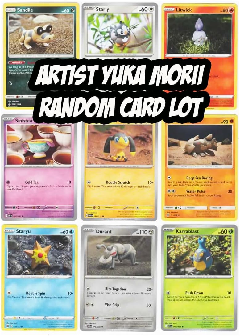 Pokemon Artist Random Card Lot x9 - Yuka Morii - No Duplicates (Clay Artist)