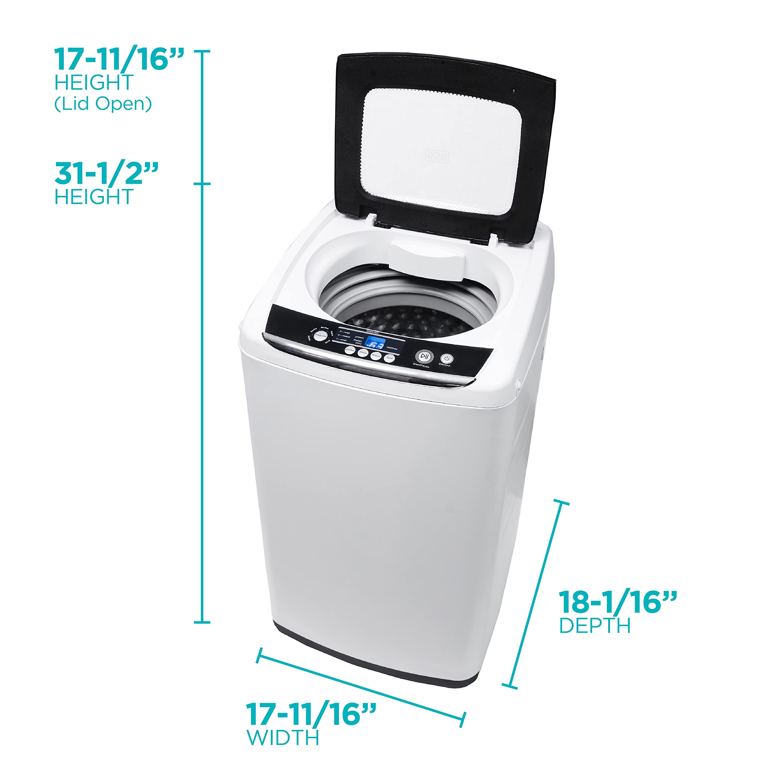 Portable Laundry Washing Machine by BLACK+DECKER, Compact Pulsator