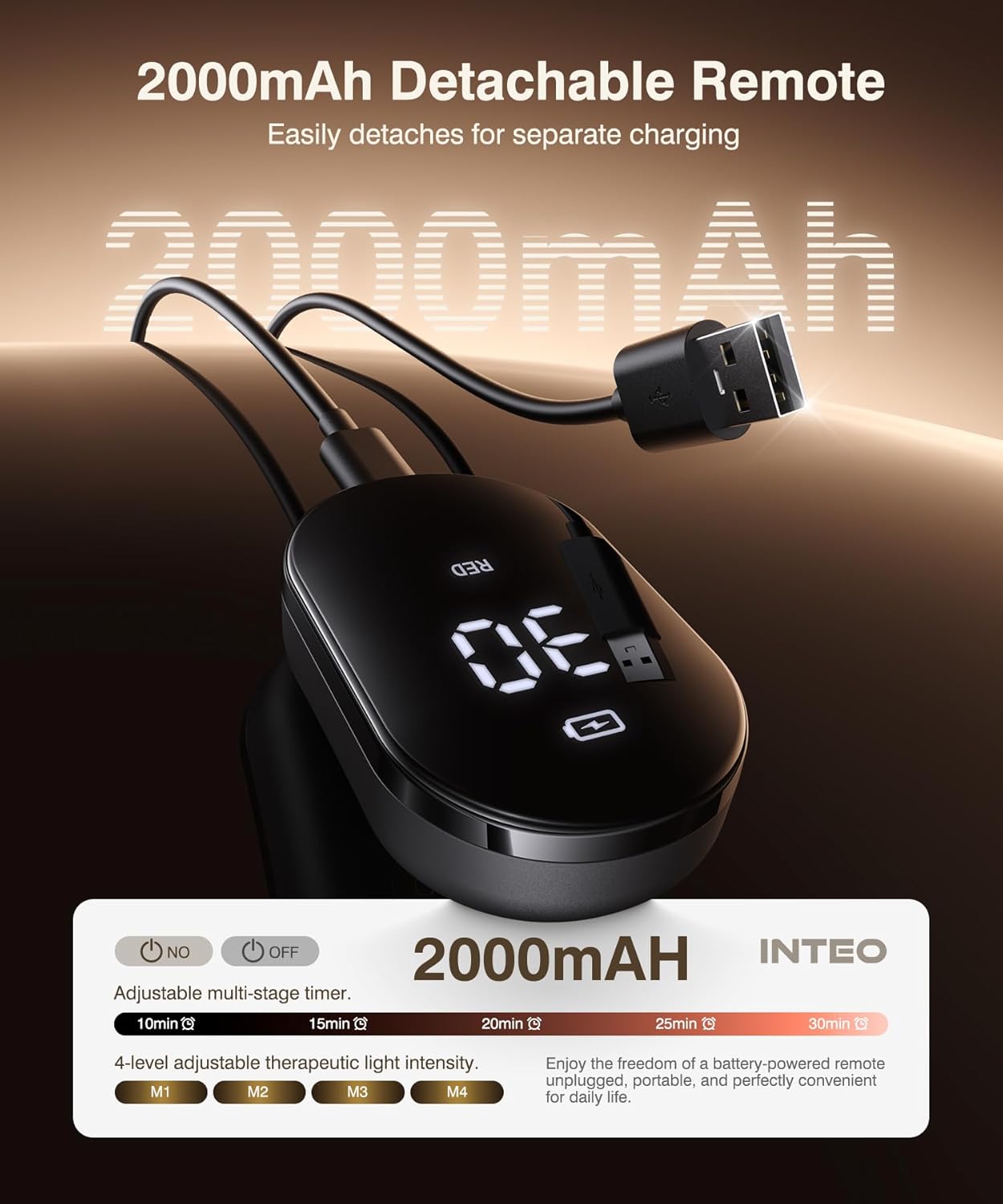 Red Light Therapy for Face and Neck, 4 Modes Cordless Face Mask Light Therapy with Neck Masks, 850nm Infrared & Red Light Mask, 2000mAh Rechargeable Light Therapy Skin Care At Home (680 Beads) image 6