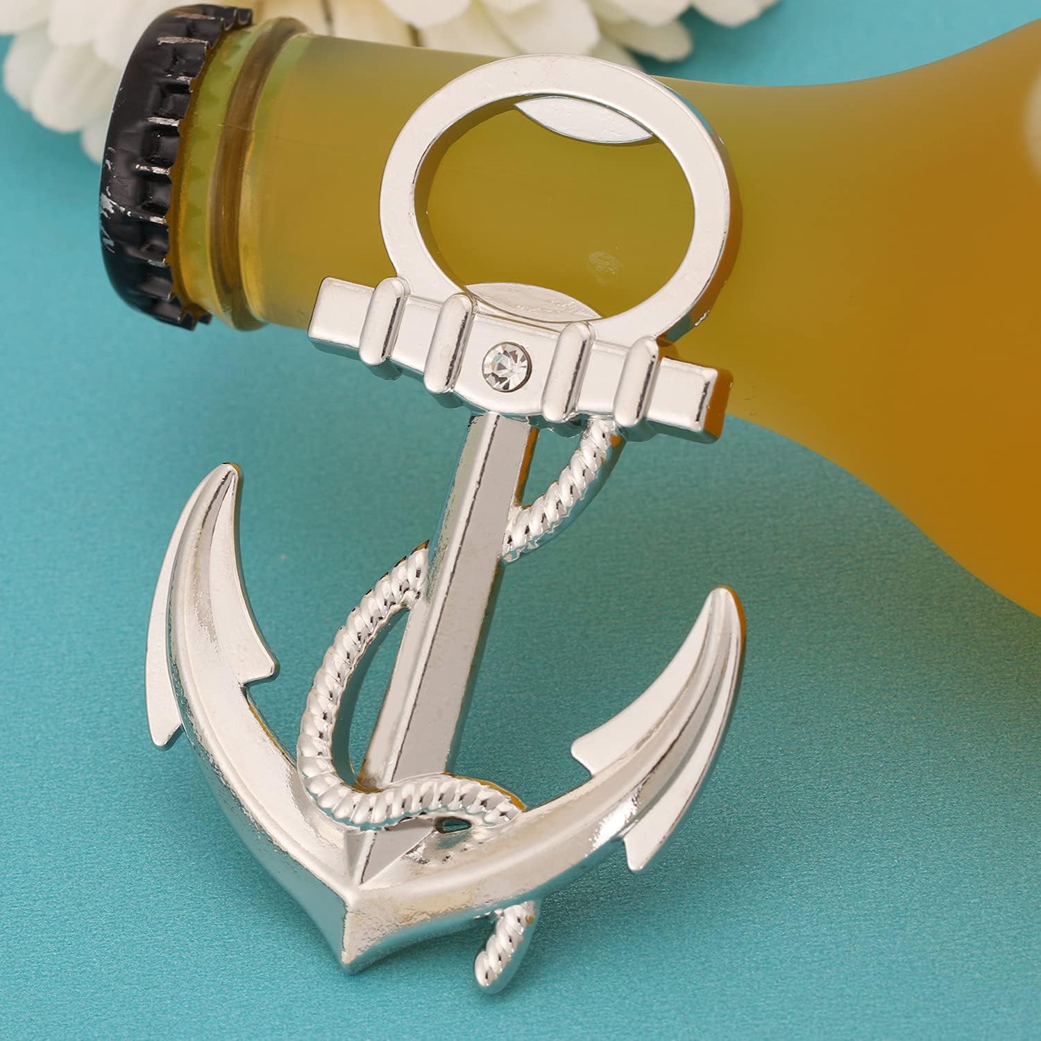 Amazon | シルバー航海テーマアンカー ビール栓抜き 結婚式の記念品