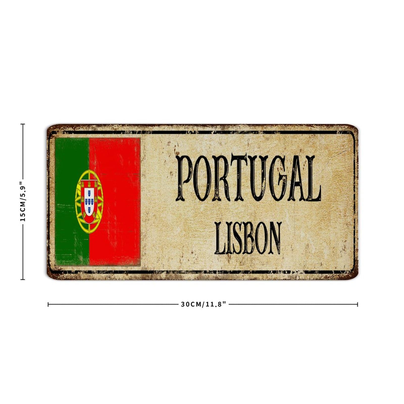 Targa In Metallo Vintage Benvenuto, 20,3x30,5 Cm, Per Interni/esterni, Con Fori Preforati