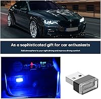 Vista 6 de 4 lámparas LED USB para el interior del automóvil, mini luz nocturna LED portátil, kit de iluminación ambiental de interfaz USB enchufable
