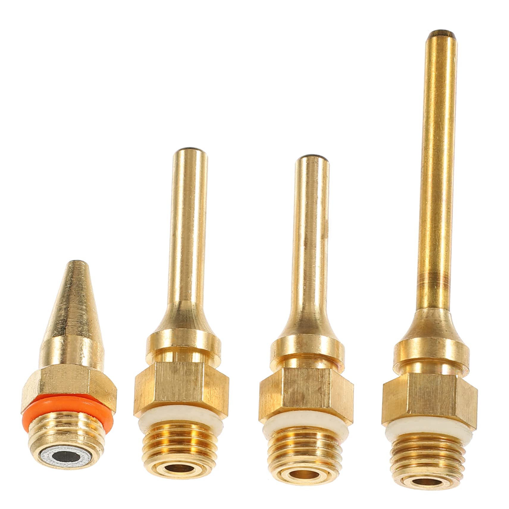 SEWACC Glue Sprayer Nozzle Tip 4 Pack Copper Nozzles for Hot Melt Glue Replacement Random Color
