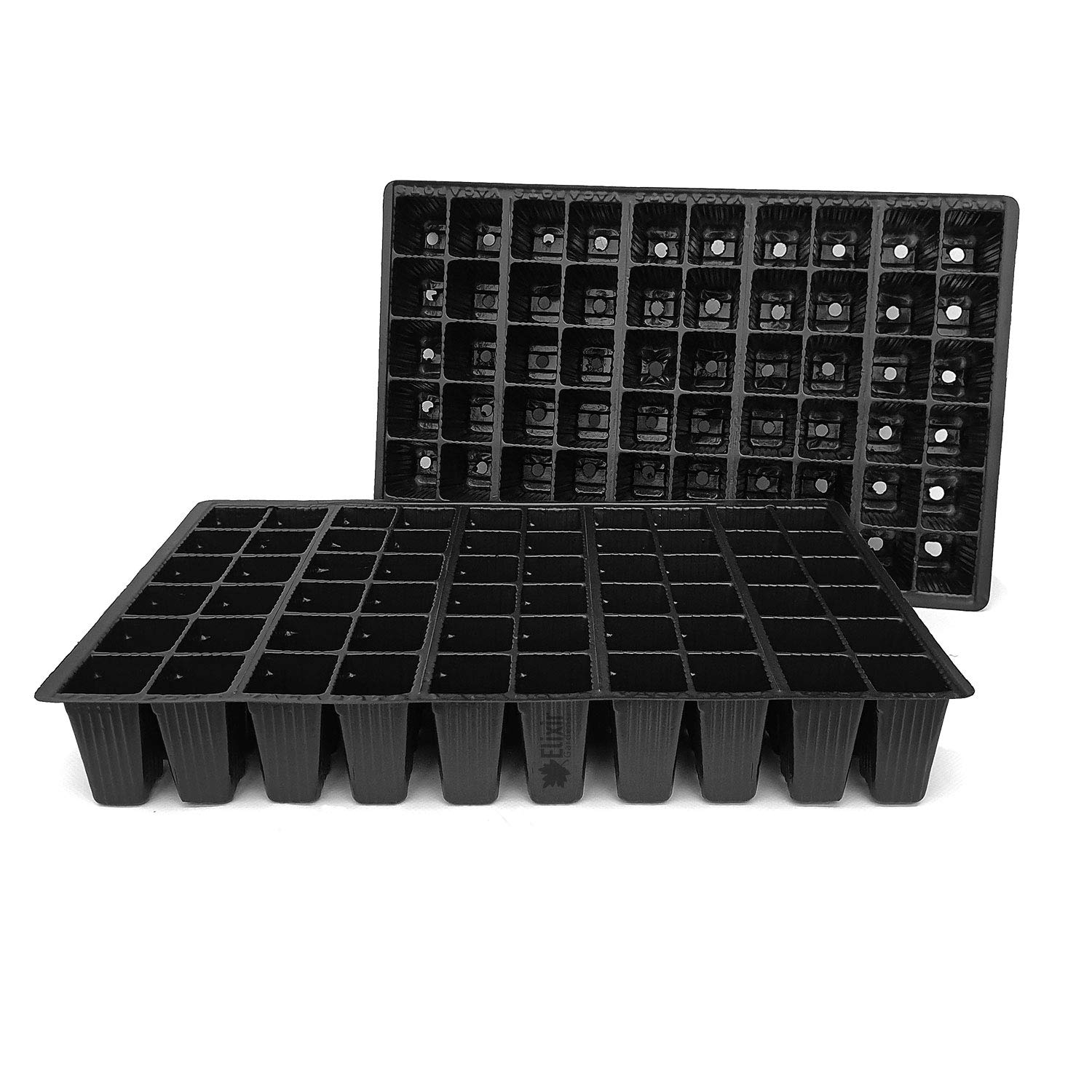 Elixir Gardens 10 x 60 Cell Bedding Plant Pack Tray Inserts for Full Size Seed Trays Reusable Germination Tray
