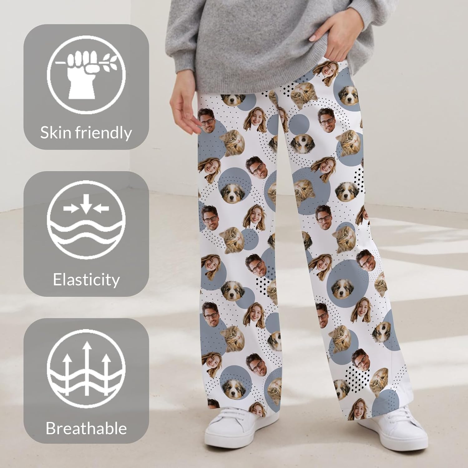 Personalized Pajamas Pants for Men Funny Face Custom Pajama Pants Personalized Pajamas Pants with Face - Image 4