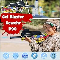 RUNQI Elektromos Gel Blaster P90 Pisztoly Biztonsági Szemüveggel Piros - Red Graphite 2