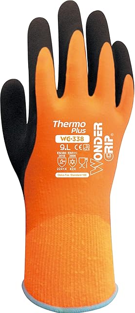Wonder Grip WG-338 Thermo Plus Waterproof and Cold-resistant Gloves, Size L/09