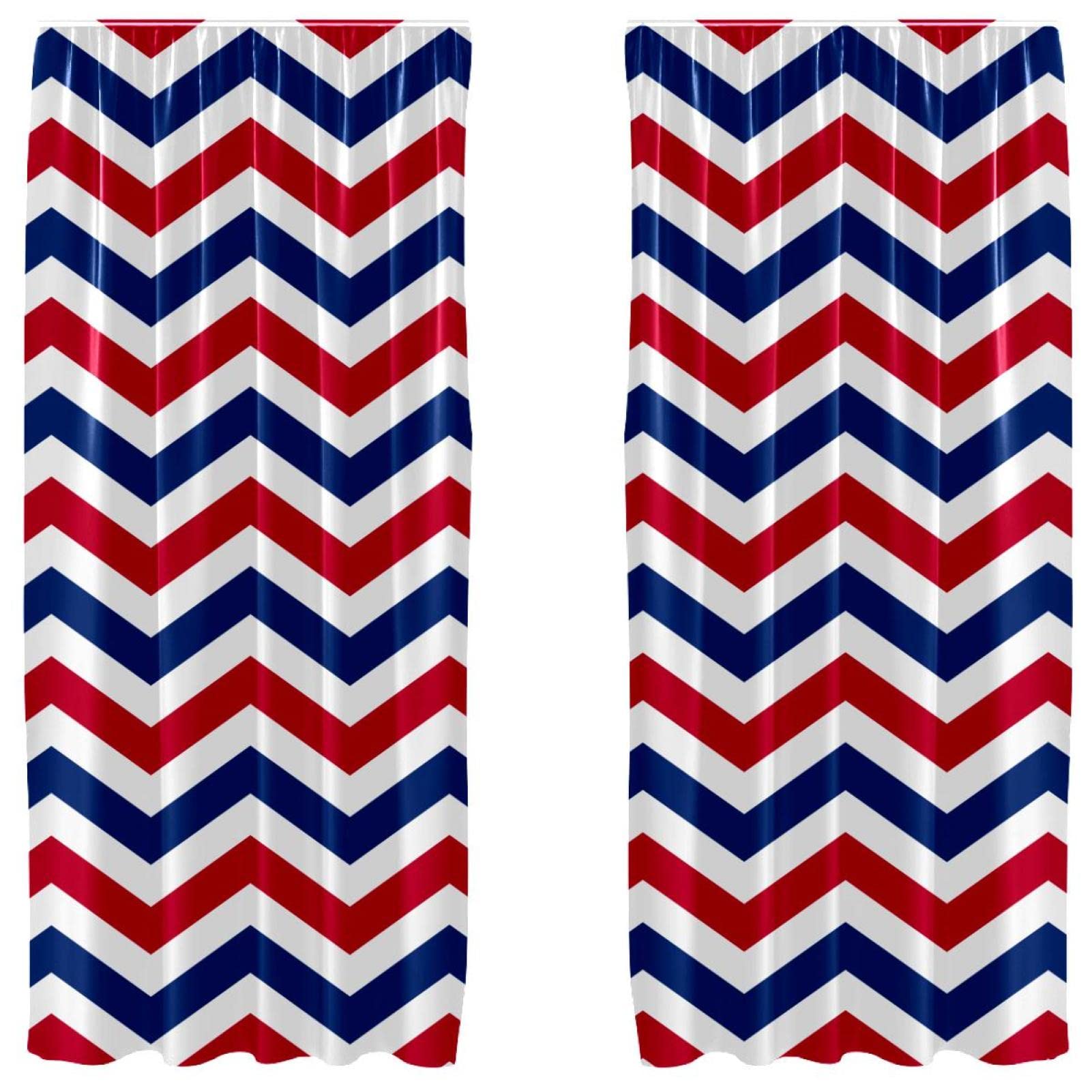 Juego de 2 cortinas translúcidas con práctico bolsillo para barra y diseño elegante