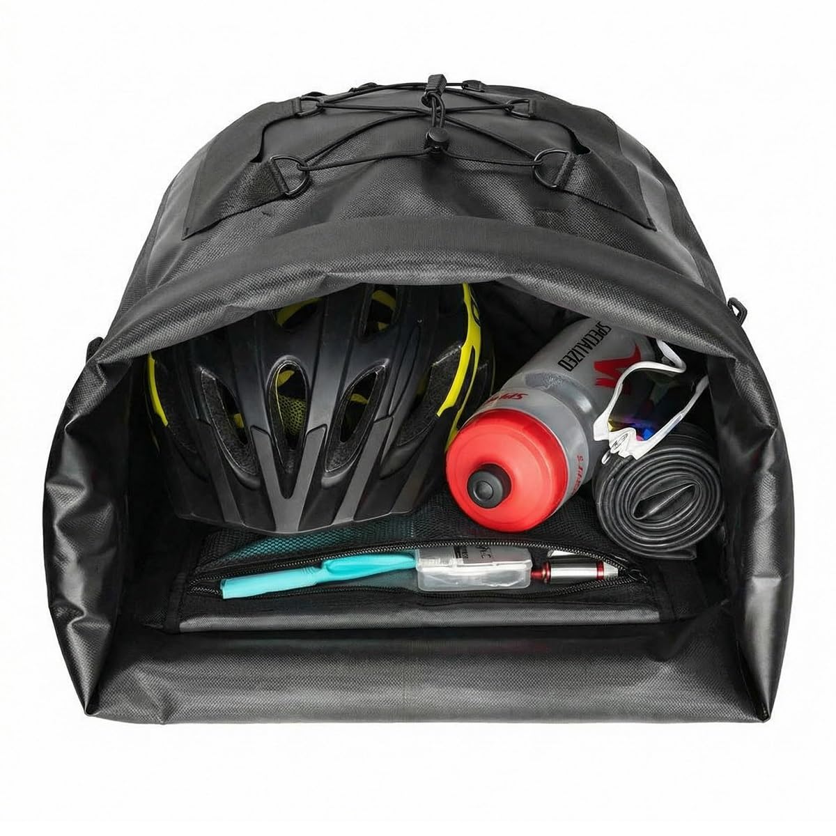 VAYOX 27L fahrradtasche Wasserdicht Roll-Top Gepäckträgertasche TPU Klipp Ergänzt fahrradtaschen für gepäckträger und satteltaschen für Fahrrad. Bungee-Kordel, 3-Punkt-Halterung, Reflektor