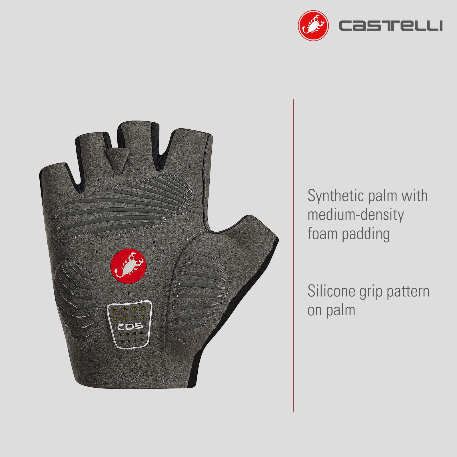 Castelli Concorso W Glove, Guanti da ciclismo traspiranti a dita corte con imbottitura in schiuma e manico in silicone